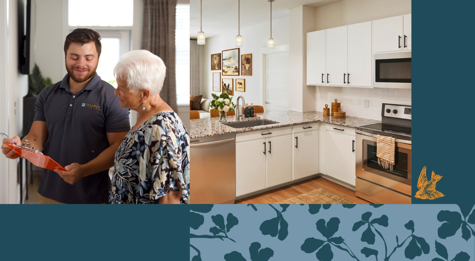 a man and a woman talking